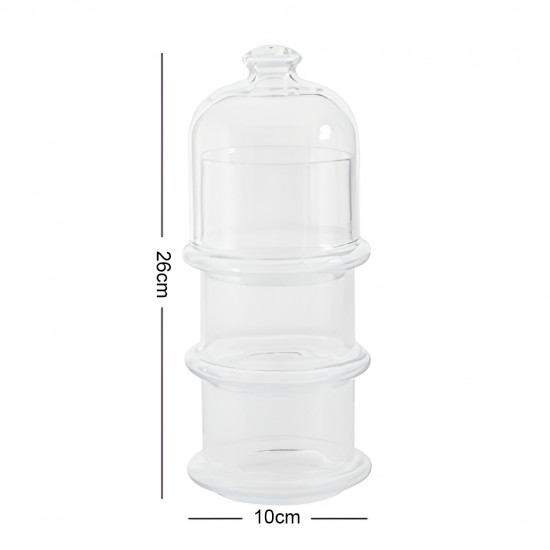 Stacking Glass Bowl 3 Tier